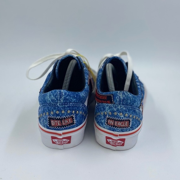 Vans Men's Old Skool Cobra Kai Eagle Fang Karate Blue White shoes Size 9.5 - Picture 5 of 7